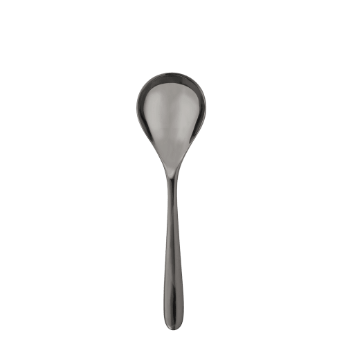 christofle Black Stainless Steel Cream Soup Spoon L'Âme de Christofle