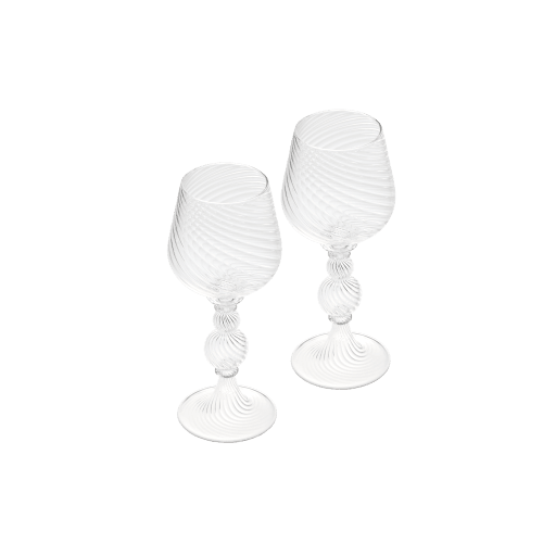 christofle Blown Glass Red Wine Glass Set Tourbillon