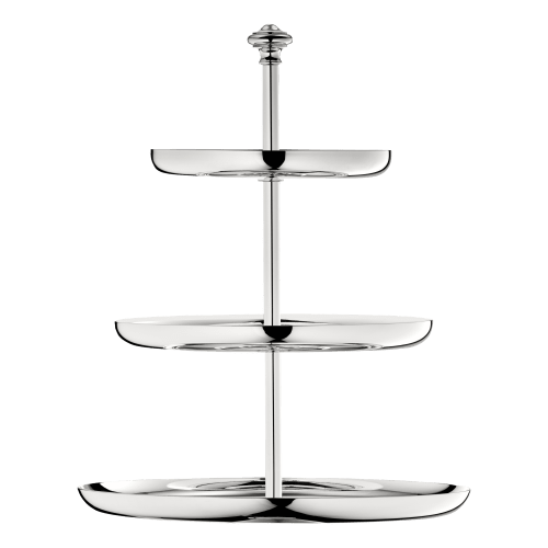 christofle 3-Tier Silver-Plated Dessert Stand Albi