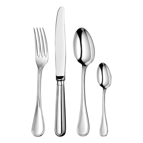 christofle 4-Piece Silver Plated Flatware Set Albi