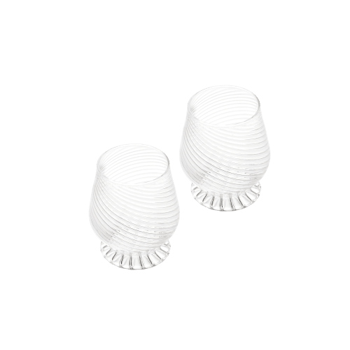 christofle Blown Glass Water Goblet Set Tourbillon