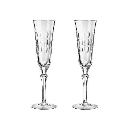 christofle Crystal Champagne Flute - Set of 2 Kawali