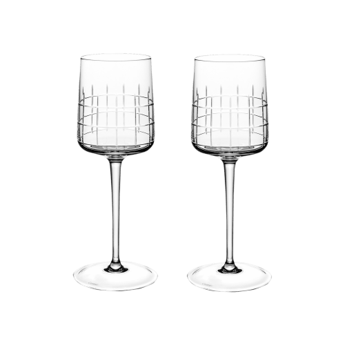 christofle Crystal Red Wine Glass Set Graphik