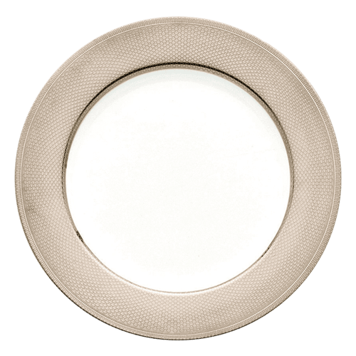 christofle Platinum Porcelain Charger Guilloché