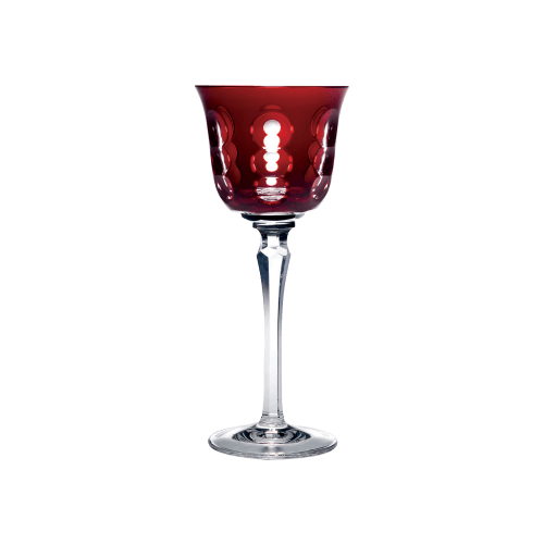 christofle Red Crystal Wine Glass Kawali