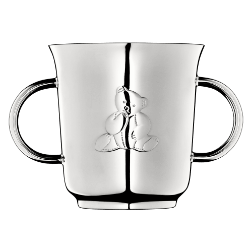 christofle Silver-Plated Baby Cup Charlie Bear