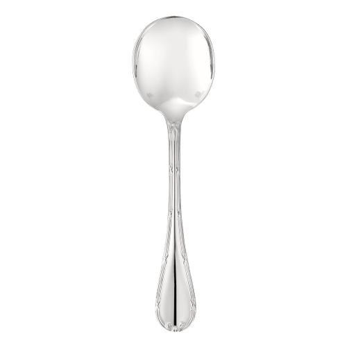 christofle Silver-Plated Cream Soup Spoon Rubans
