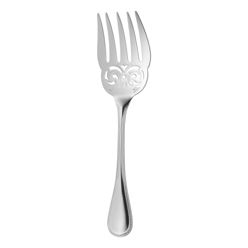 christofle Silver Plated Fish Serving Fork Perles