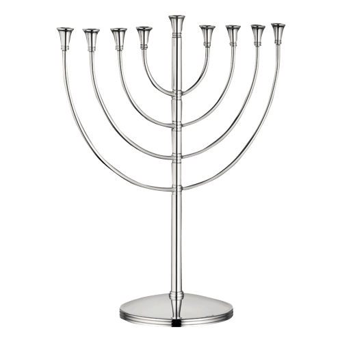 christofle Silver-Plated Hanukkah Menorah Judaique