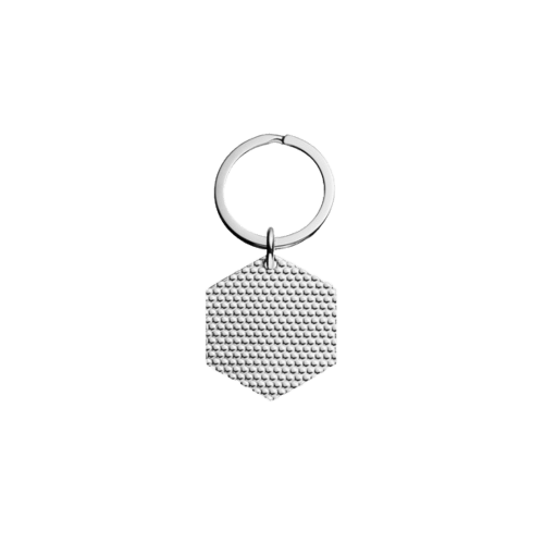 christofle Silver plated Key Chain Hexagone
