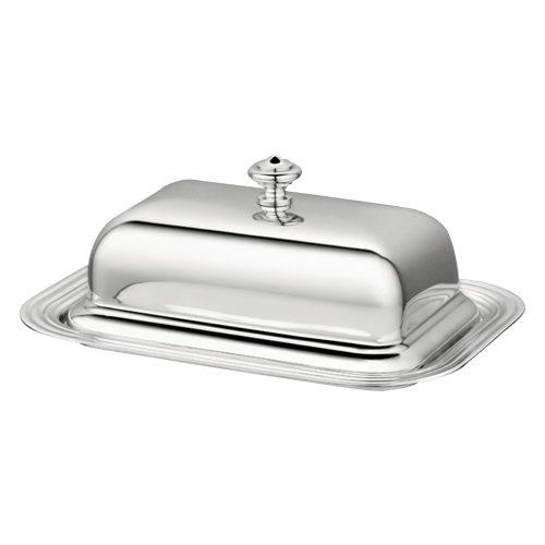 christofle Silver-Plated Lidded Butter Dish Albi