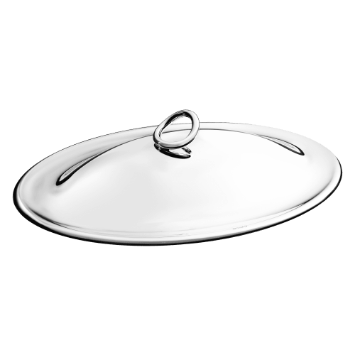 christofle Silver-Plated Oval Cover Vertigo
