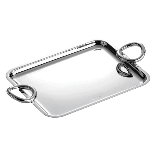 christofle Small Silver-Plated Tray Vertigo