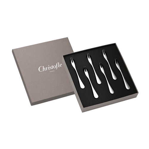 christofle Stainless Steel Cocktail Forks - Set of 6