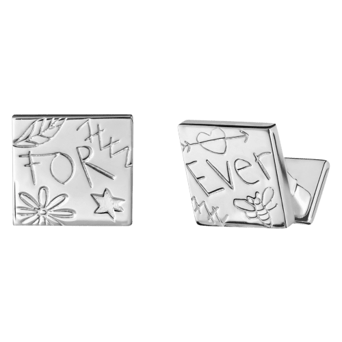 christofle Sterling silver cufflinks Graffiti
