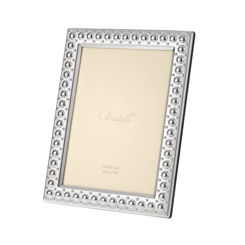 christofle Sterling Silver Frame - 5 x 7 in Perles