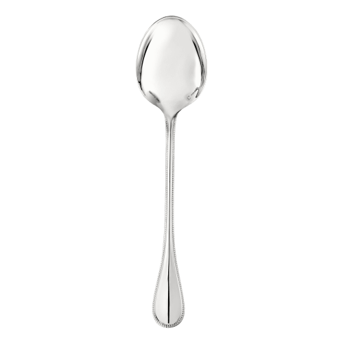 christofle Sterling Silver Serving Spoon Perles