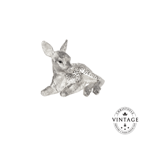 christofle Vintage Silvered Fawn Lumière d'Argent