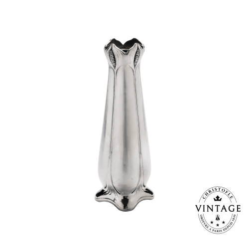christofle Vintage Silvered Vase Maïs