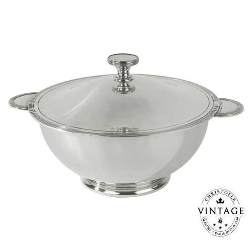 christofle Vintage Silvered Vegetable Dish Atlas