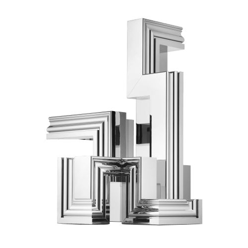 christofle Chrome Aluminium 5-light Candelabra Perspectives