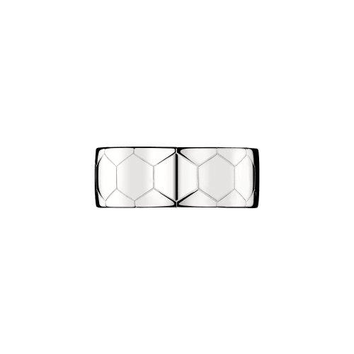 christofle Code Royale Sterling Silver Hexagon Ring Code Royale