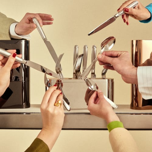 christofle Compose your set with the Stainless Steel Black case Concorde Variations