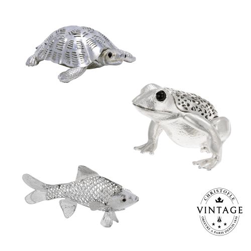 christofle Compose your Vintage Silvered Aquatic Set Lumière d'Argent