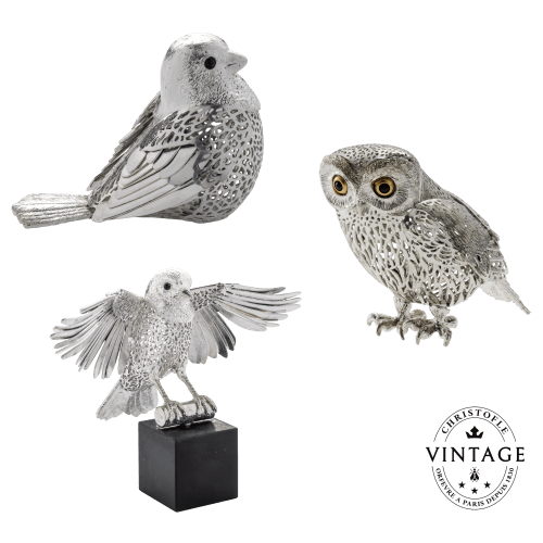 christofle Compose your Vintage Silvered Bird Set Lumière d'Argent