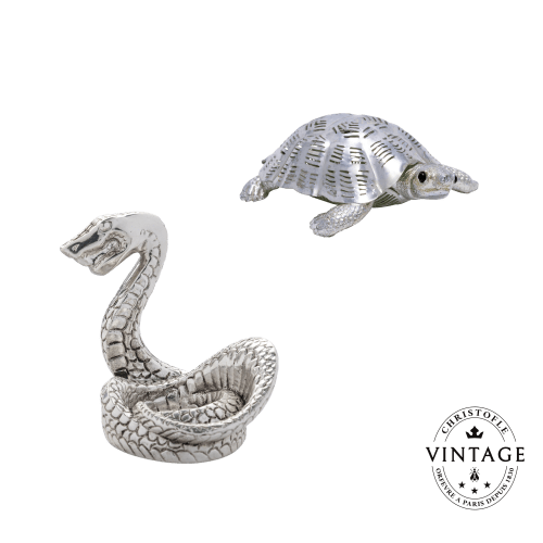 christofle Compose your Vintage Silvered Reptile Set Lumière d'Argent