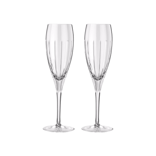 christofle Crystal champagne flutes - Set of 2 Iriana