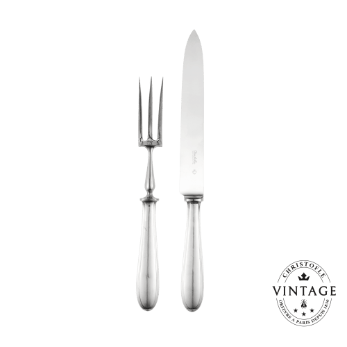 christofle Cutting Set (2 pieces) Silverware - Vintage Colbert