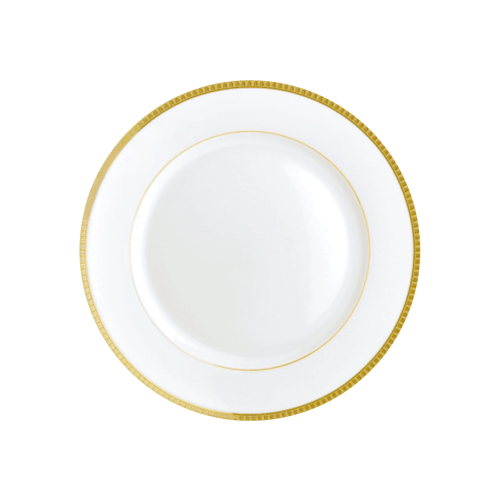christofle Gilded Porcelain Dessert Plate Malmaison