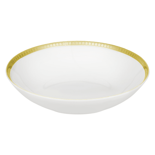 christofle Gilded Porcelain Soup Cereal Bowl Malmaison