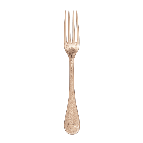 christofle Gilded Rose Gold Dinner Fork Jardin d'Eden