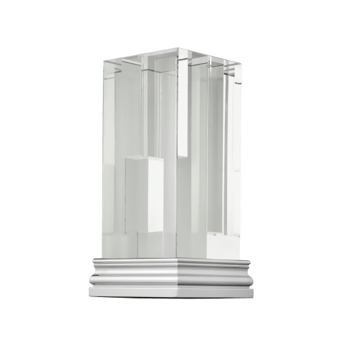 christofle Glass & Chrome Aluminium Vase Perspectives