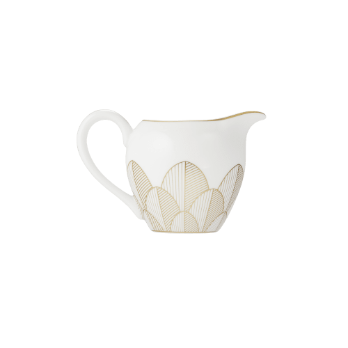 christofle Gold Finish Porcelain 8 oz Cream Pitcher Malmaison Impériale