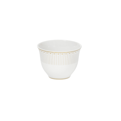 christofle Gold Finish Porcelain Tea & Coffee Cup Set Malmaison Impériale