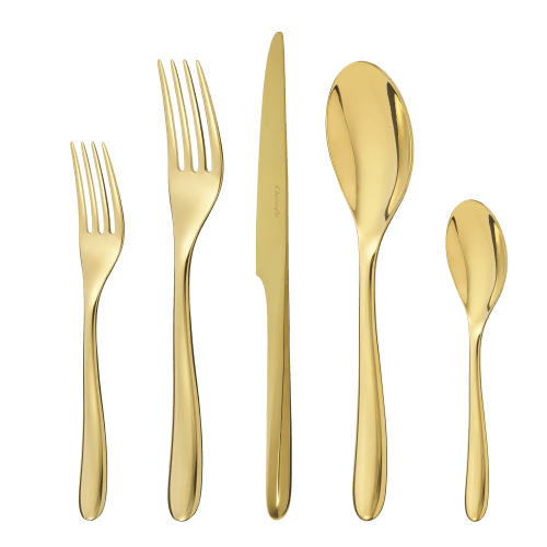 christofle Gold Stainless Steel 5-Piece Place Setting L'Âme de Christofle