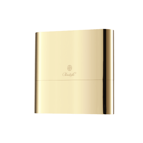 christofle Gold Stainless Steel Case - 24-piece stainless steel (sold empty) Concorde Variations