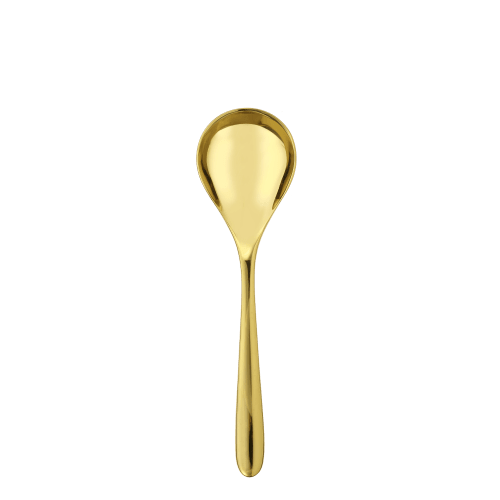 christofle Gold Stainless Steel Cream Soup Spoon L'Âme de Christofle