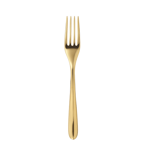 christofle Gold Stainless Steel Table Fork L'Âme de Christofle