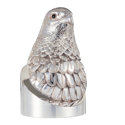 christofle Hawk's head Silver plated without hood - Haute Orfèvrerie Faucon
