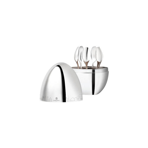 christofle JAPAN - Silver-Plated 6-Piece Espresso Spoon Set Mood Skyline