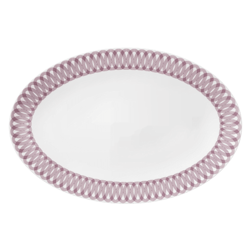 christofle Large Oval Porcelain Platter Mood Nomade