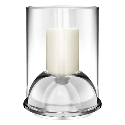 christofle Large Stainless Steel Hurricane Candle Holder Oh de Christofle