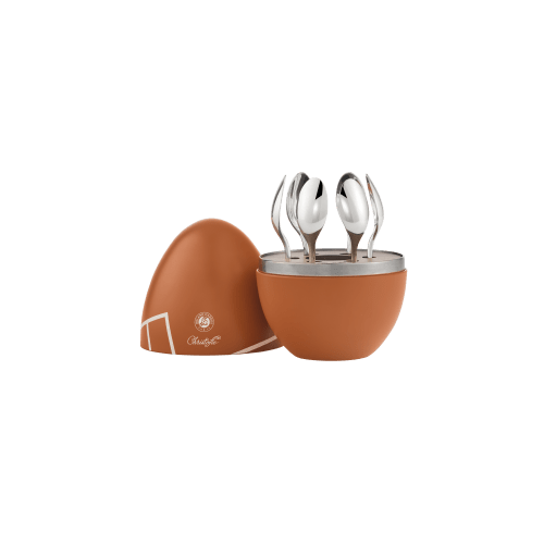 christofle MOOD COFFEE - Silver-Plated 6-Piece Espresso Spoon Set MOOD ROLAND-GARROS