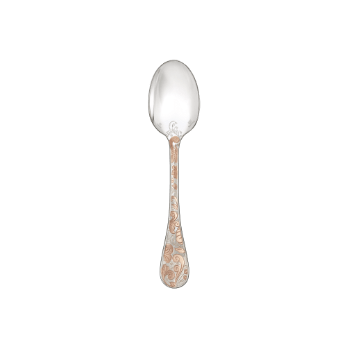 christofle Partially Gilded Rose Gold Dessert Spoon Jardin d'Eden
