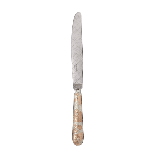 christofle Partially Gilded Rose Gold Dinner Knife Jardin d'Eden