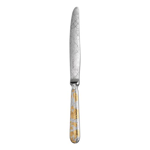 christofle Partially Gilded Silver Plated Dinner Knife Jardin d'Eden